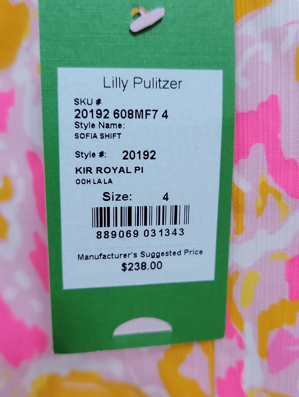 Lilly Pulitzer Pink, Yellow & White Floral Shift Dress - Picture 4 of 8